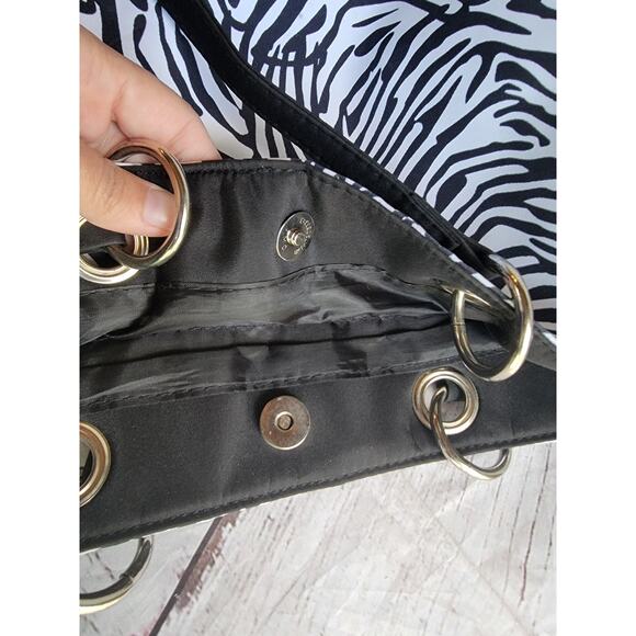 Zebra Print Tote Bag Purse Black White Shoulder Handbag Large Carryall Unbranded - Picture 10 of 14